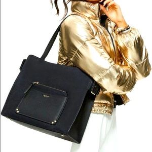 Henri Bendel Lenox Large Black Tote Bag